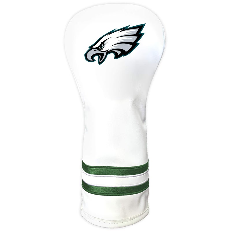 Team Golf NFL Philadelphia Eagles White Vintage Fairway Golf Club Headcover, Form Fitting Design, Retro Design & Superb Quality - Image 1